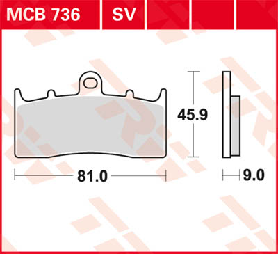 TRW Lucas Sintered lining MCB736SV