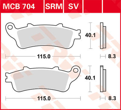 TRW Lucas Sintered lining MCB704SV
