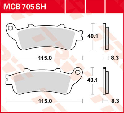 TRW Lucas Sinterbelag MCB705SH