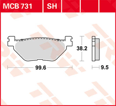TRW Lucas Sintered doublure MCB731SH