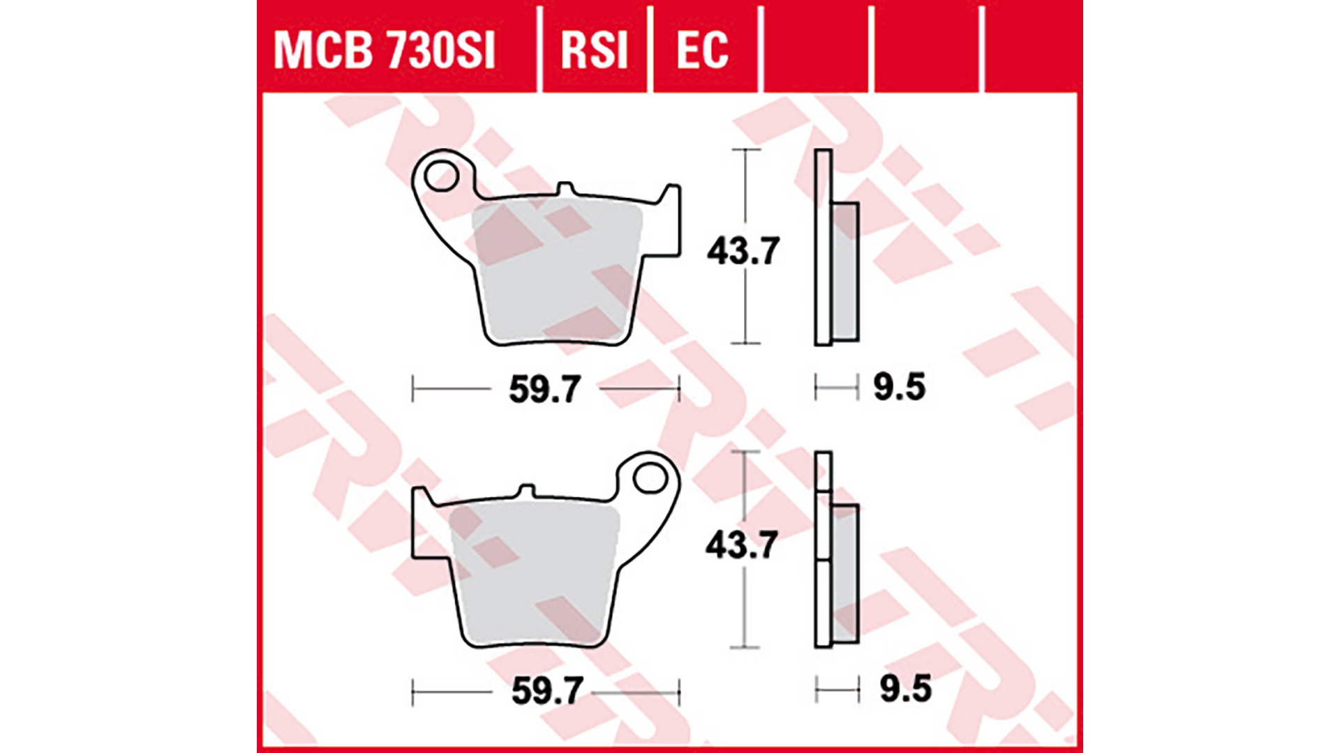 TRW Lucas TRW Lucas brake pad MCB730SI Sinter Offroad