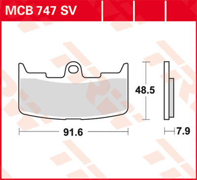TRW Lucas Sintered lining MCB747SV