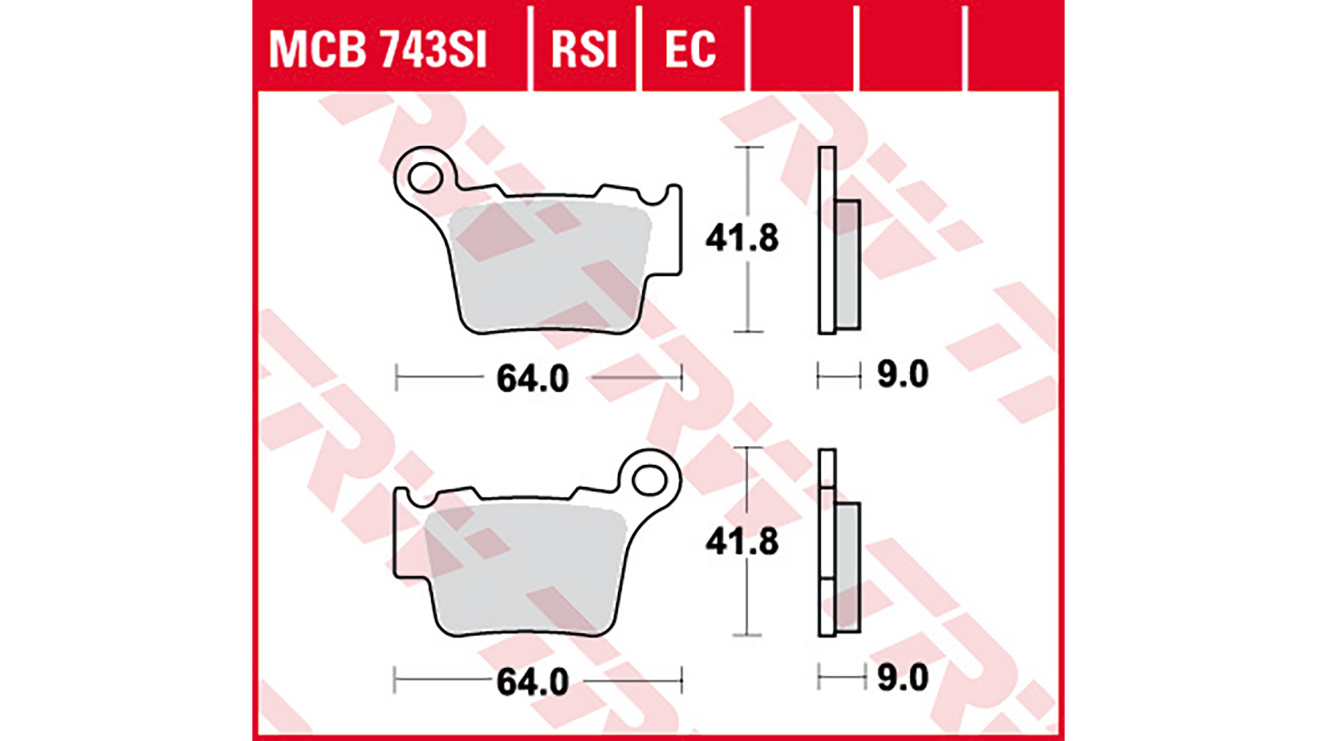 TRW Lucas TRW Lucas brake pad MCB743SI Sinter Offroad