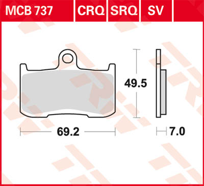 TRW Lucas Sintered lining MCB737SV