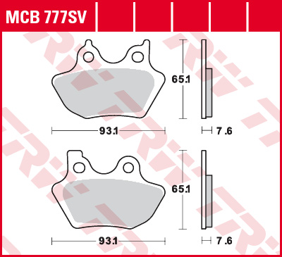 TRW Lucas Sintered lining MCB777SV