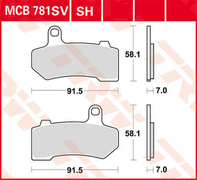 TRW Lucas Sintered lining MCB781SH