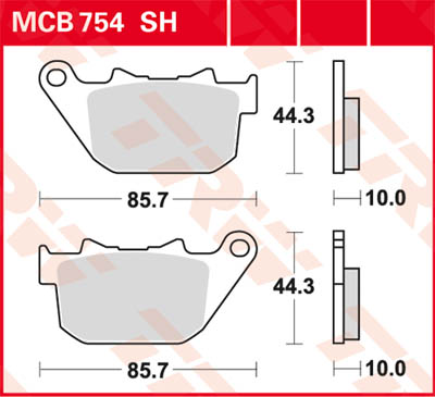 TRW Lucas Sintered lining MCB754SH