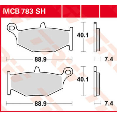 TRW Lucas Sintered doublure MCB783SH