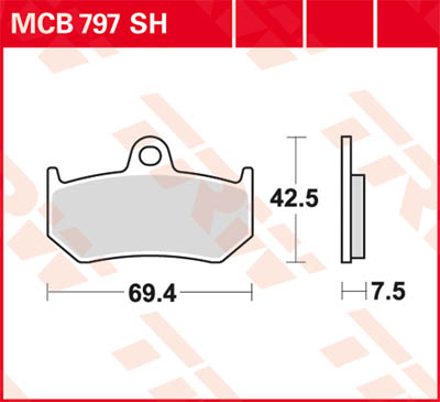 TRW Lucas Sintered lining MCB797SH