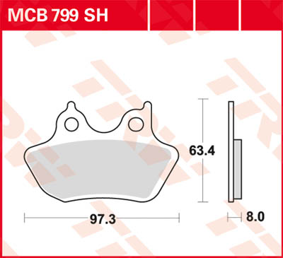 TRW Lucas Sintered lining MCB799SH