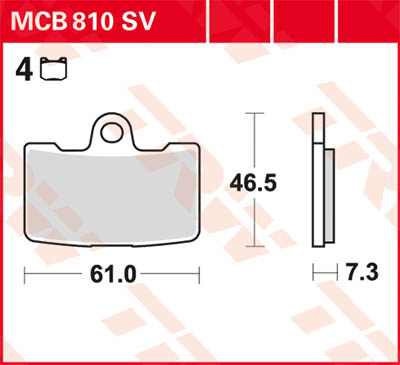 TRW Lucas Sintered lining MCB810SV
