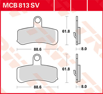 TRW Lucas Sintered lining MCB813SV