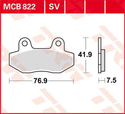 TRW Lucas Sintered lining MCB822SV