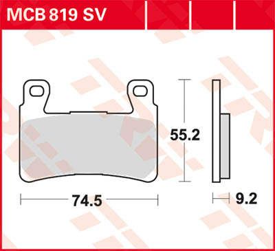 TRW Lucas Sintered lining MCB819SV
