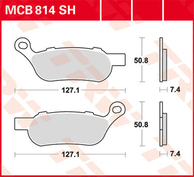 TRW Lucas Sintered lining MCB814SH