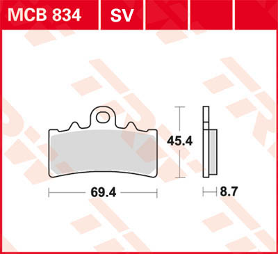 TRW Lucas Sintered doublure MCB834SV