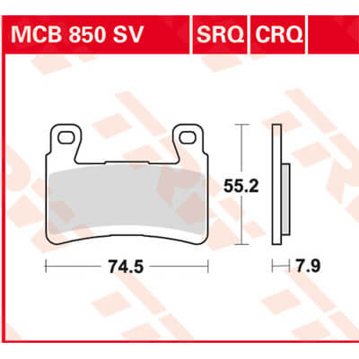 TRW Lucas Sintered lining MCB850SV