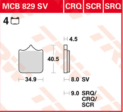 TRW Lucas Sintered lining MCB829SV