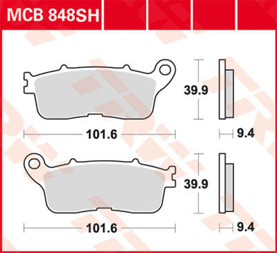 TRW Lucas Sintered lining MCB848SH