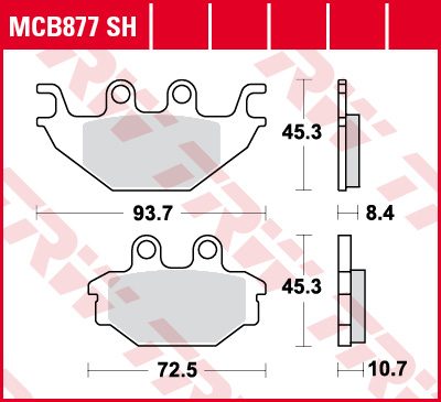 TRW Lucas MCB877SH Plaquettes de frein frittées