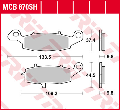 TRW Lucas MCB870SH Plaquettes de frein frittées
