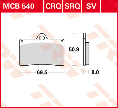 TRW Lucas Racing surface MCB540SRQ