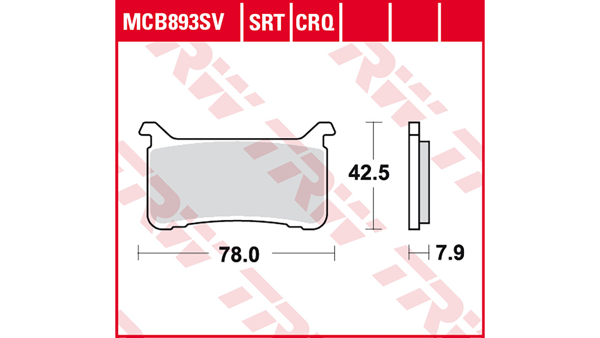 TRW Lucas Sintered coating MCB893SV