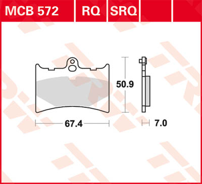 TRW Lucas Racing surface MCB572SRQ