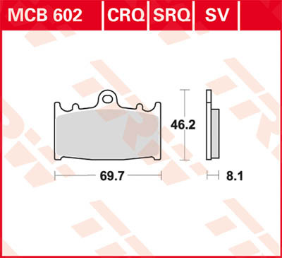 TRW Lucas Racingbelag MCB602SRQ