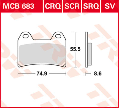 TRW Lucas Racing rubber MCB683CRQ