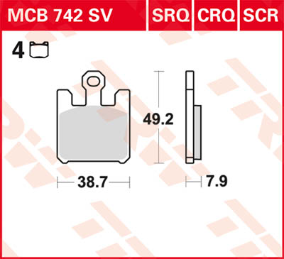 TRW Lucas Racing rubber MCB742CRQ