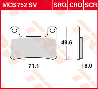 TRW Lucas Racing rubber MCB752SRQ