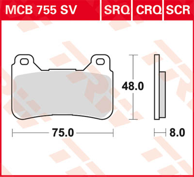 TRW Lucas Racing rubber MCB755CRQ