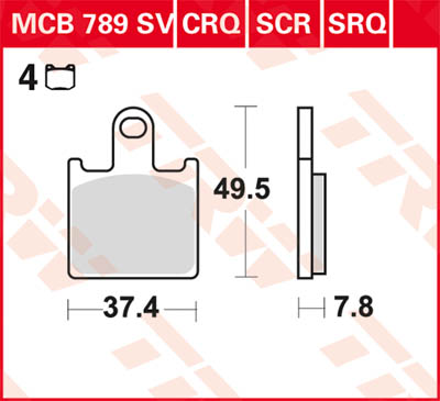 TRW Lucas Racing rubber MCB789CRQ