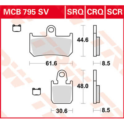 TRW Lucas Racing rubber MCB795SRQ