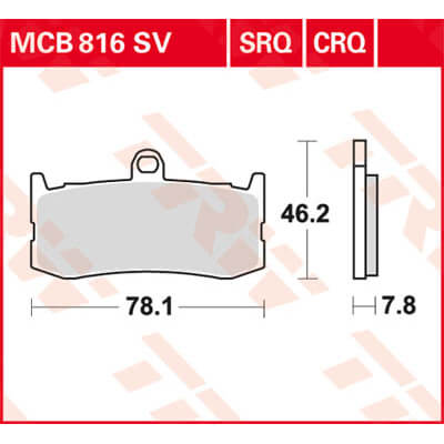 TRW Lucas Racing surface MCB816SRQ