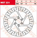 TRW Lucas Brake disc MST231, rigid