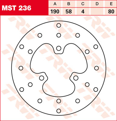 TRW Lucas Brake disque MST236, rigide