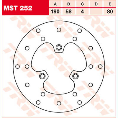 TRW Lucas Brake disc MST252, rigid