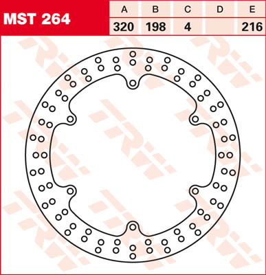 TRW Lucas Brake disque MST264, rigide