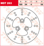 TRW Lucas Brake disc MST263, rigid