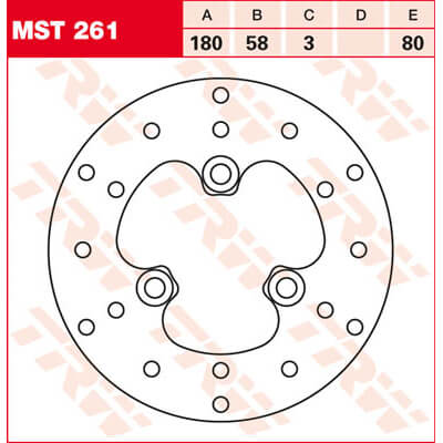 TRW Lucas Brake disc MST261, rigid
