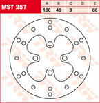 TRW Lucas Brake disc MST257, rigid