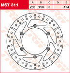TRW Lucas Brake disc MST311, rigid