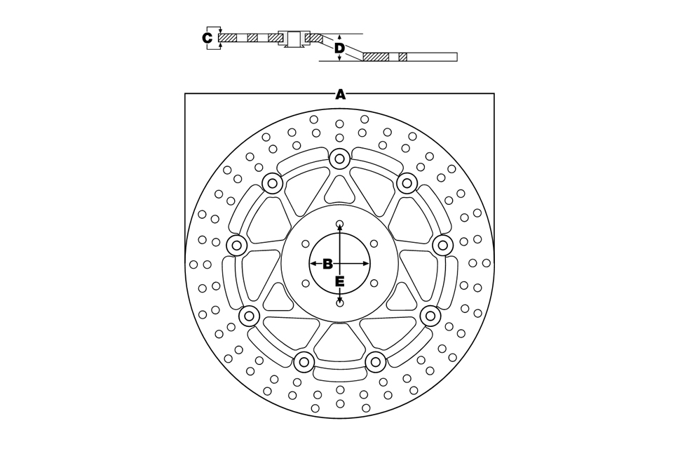 TRW Lucas Brake disc MST322, rigid