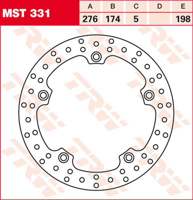 TRW Lucas MST331 brake disc rigid