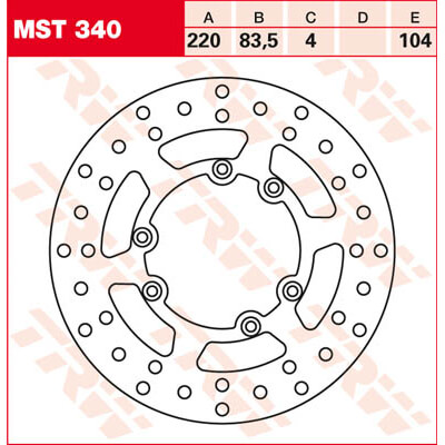 TRW Lucas MST340 Disque de frein rigide