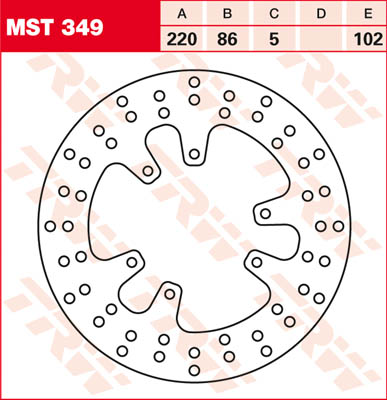 TRW Lucas MST349 Disque de frein rigide