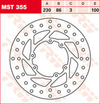 TRW Lucas Brake disc MST355, rigid