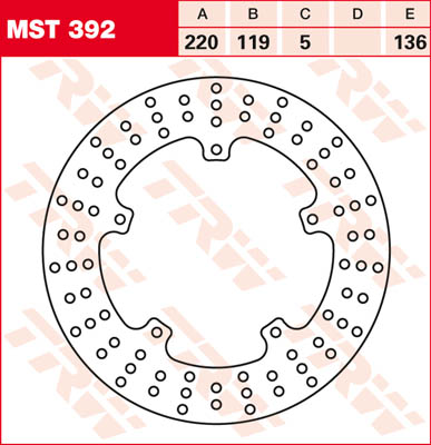 TRW Лукас Тормоздиск MST392, жесткий